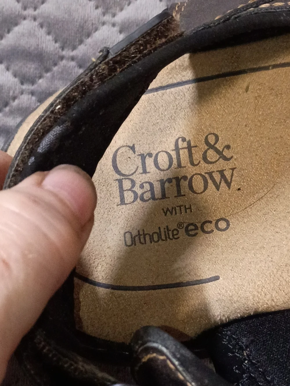 croft & barrow Men's Brown Leather Adjustable Strap Sandals